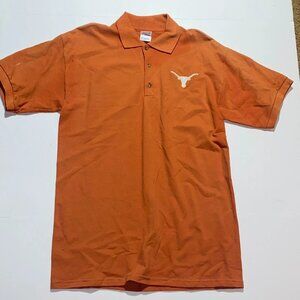 Gildan Ultra Cotton Polo Shirt Men's Medium Orange Short Sleeve Embroidered Logo
